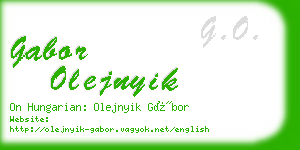 gabor olejnyik business card